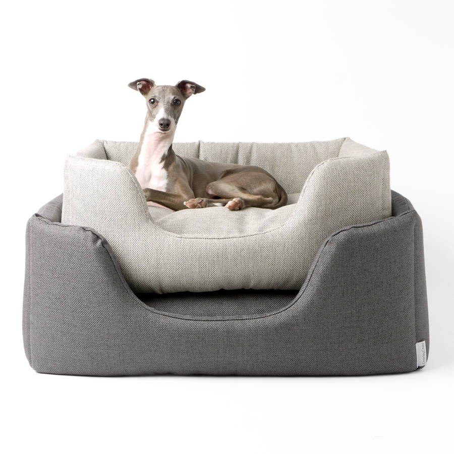charley chau deep sided dog bed in weave fabric by charley chau