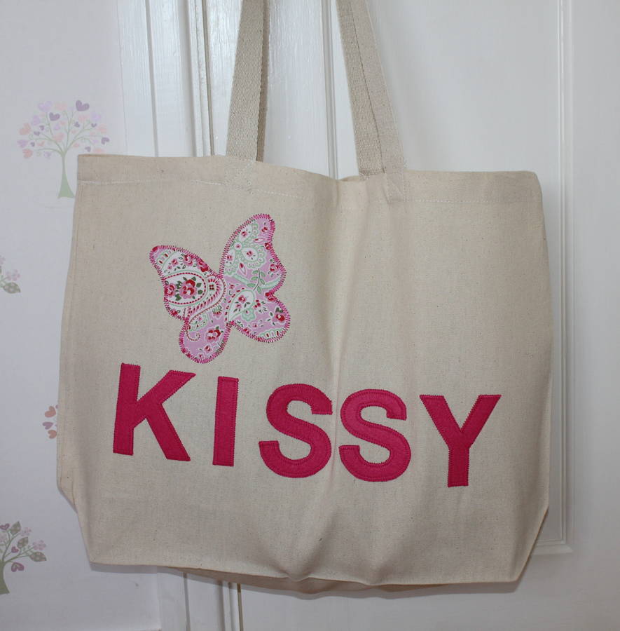 personalised kids name bag by charliemilly design