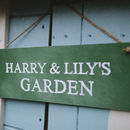 personalised garden sign by little pieces | notonthehighstreet.com