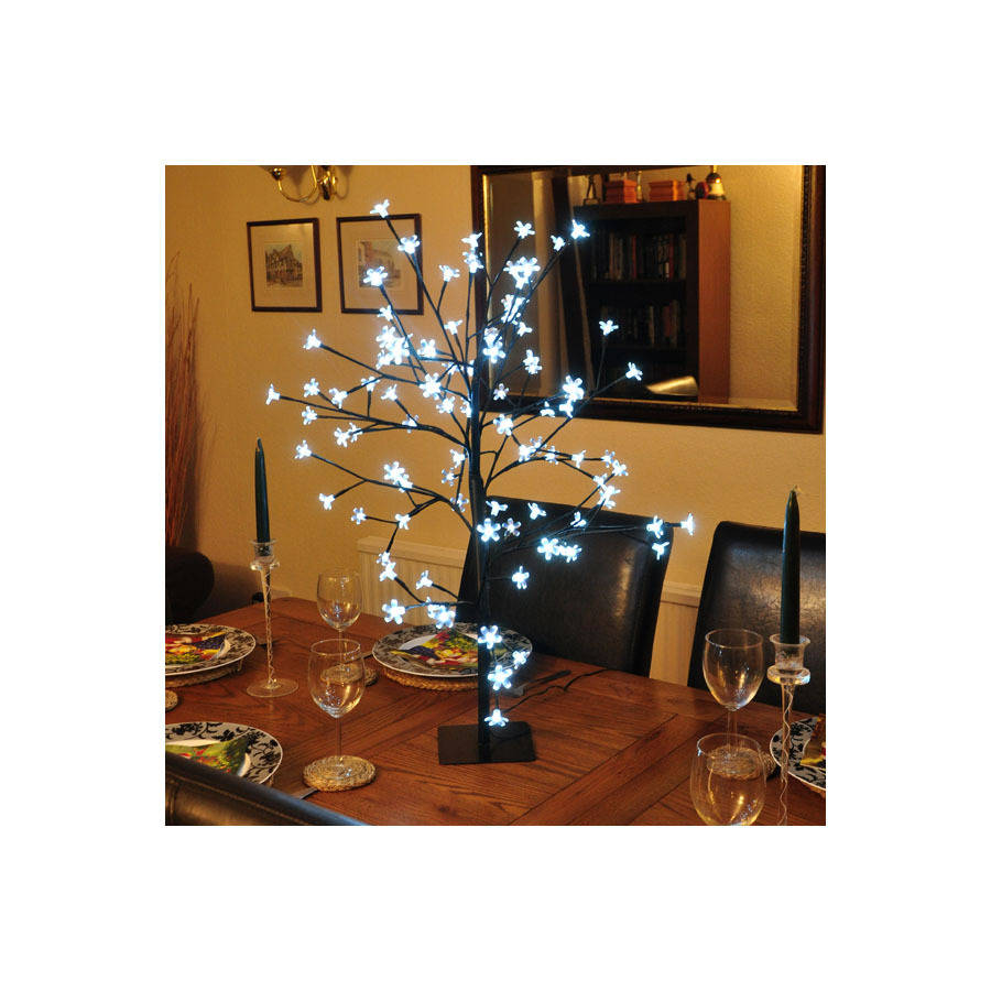 white blossom flower bonsai tree led light / 150cm by garden selections