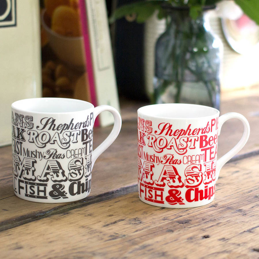 english dinner mug by victoria eggs