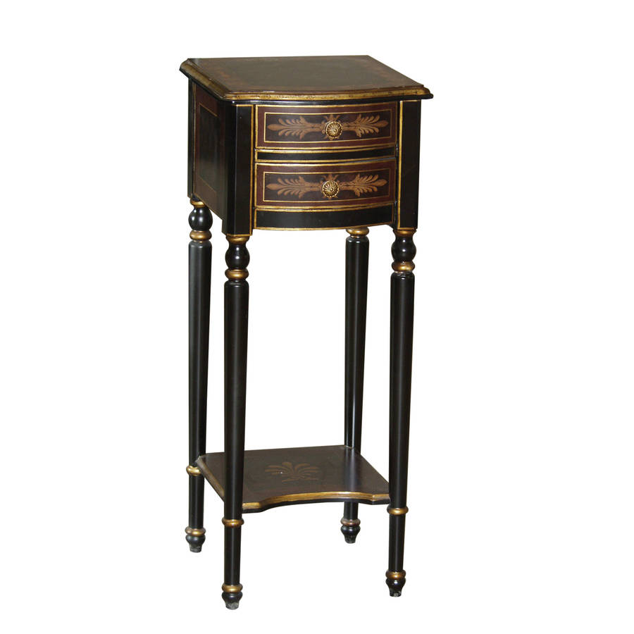 antique style night stand in black by out there interiors