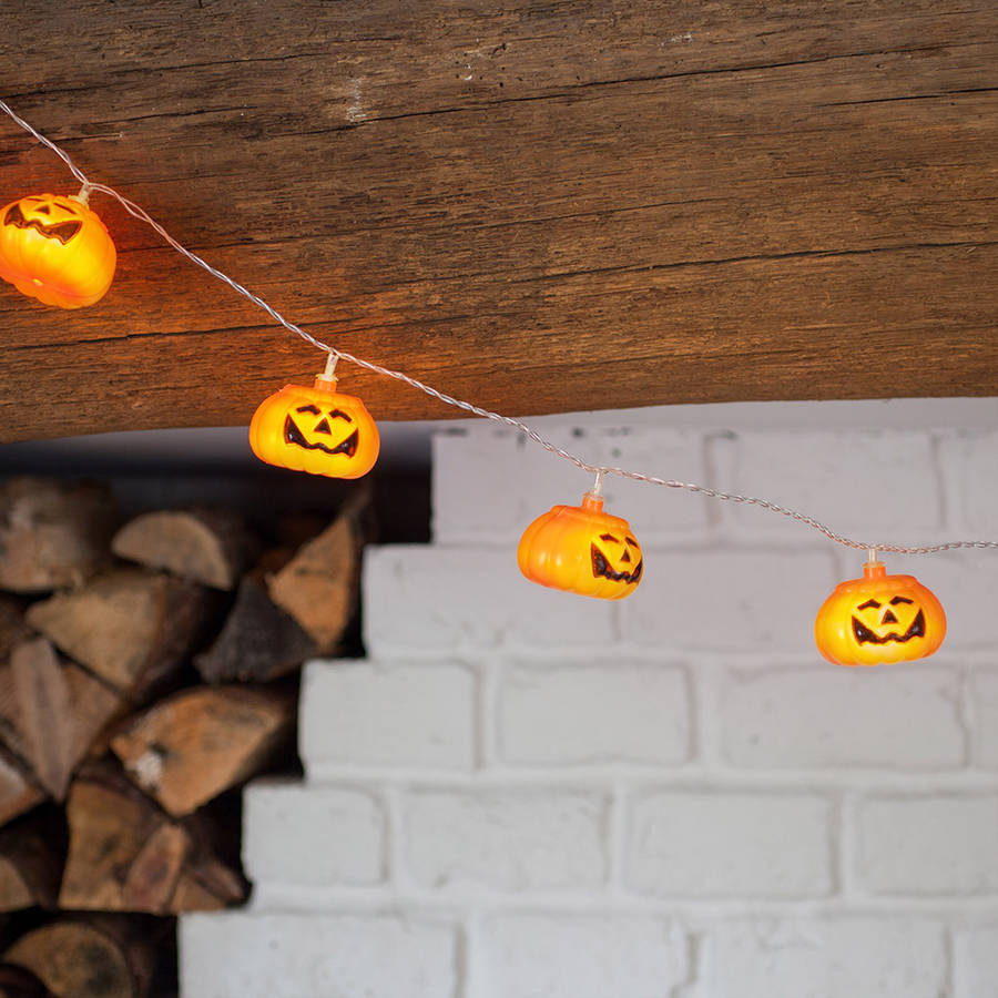 halloween pumpkin fairy lights by lights4fun
