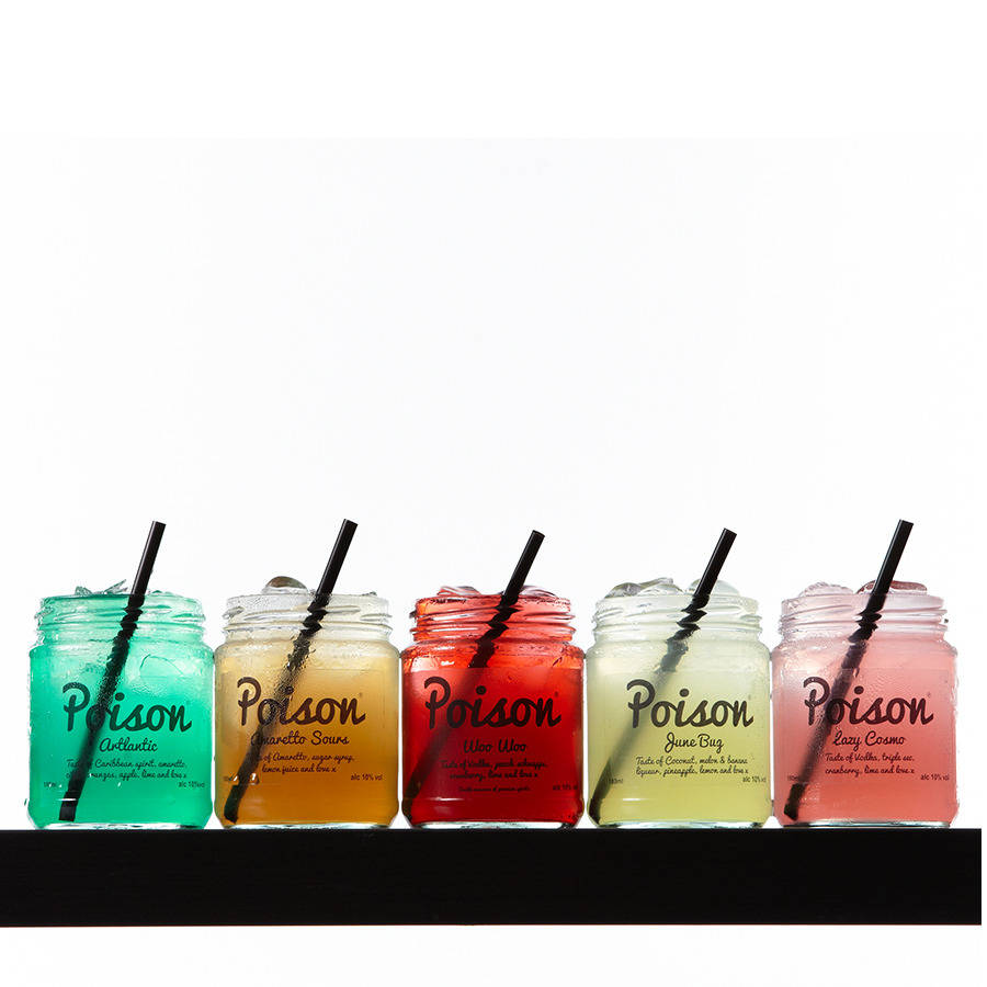 case of 24 mixed cocktails by poison cocktails