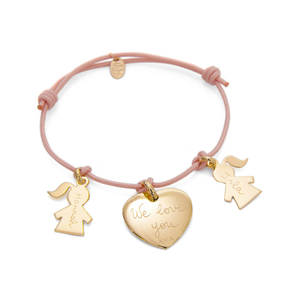 personalised family charm bracelet by merci maman