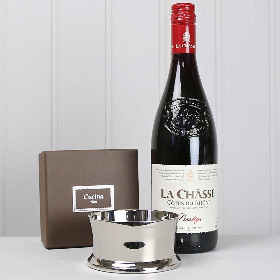 personalised engraved wine bottle coaster by lisa angel homeware