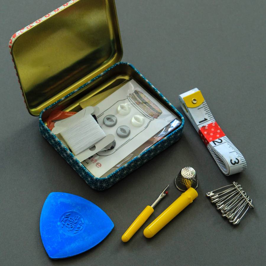 rapid repair sewing kit in vintage style tin by berylune
