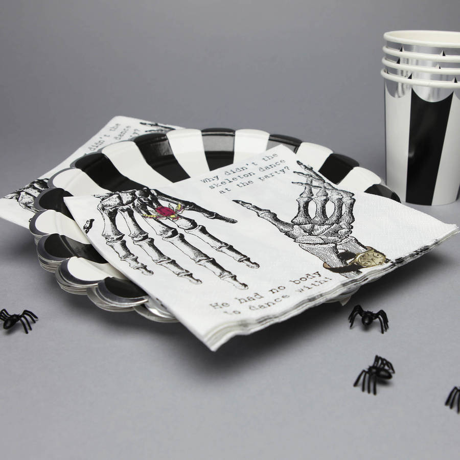halloween tableware set by postbox party