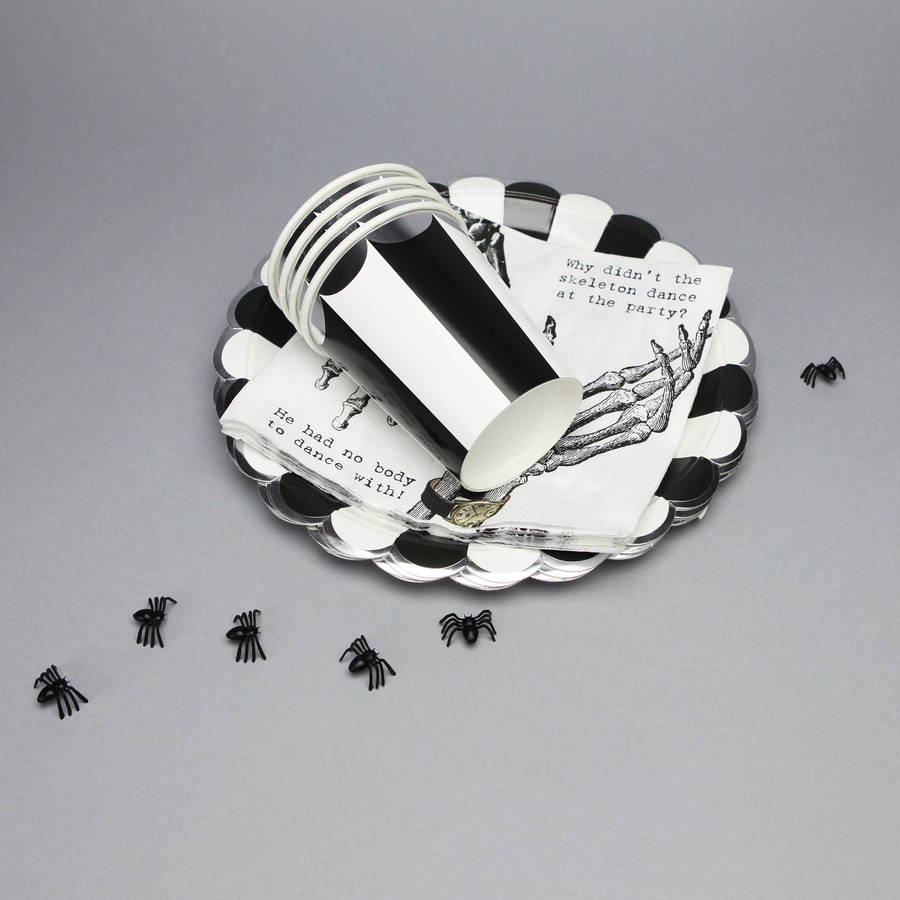 halloween tableware set by postbox party