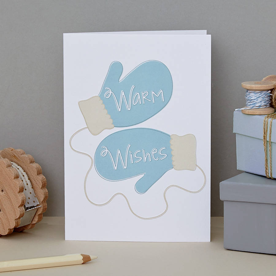 'warm wishes' christmas card by raspberry blossom  notonthehighstreet.com