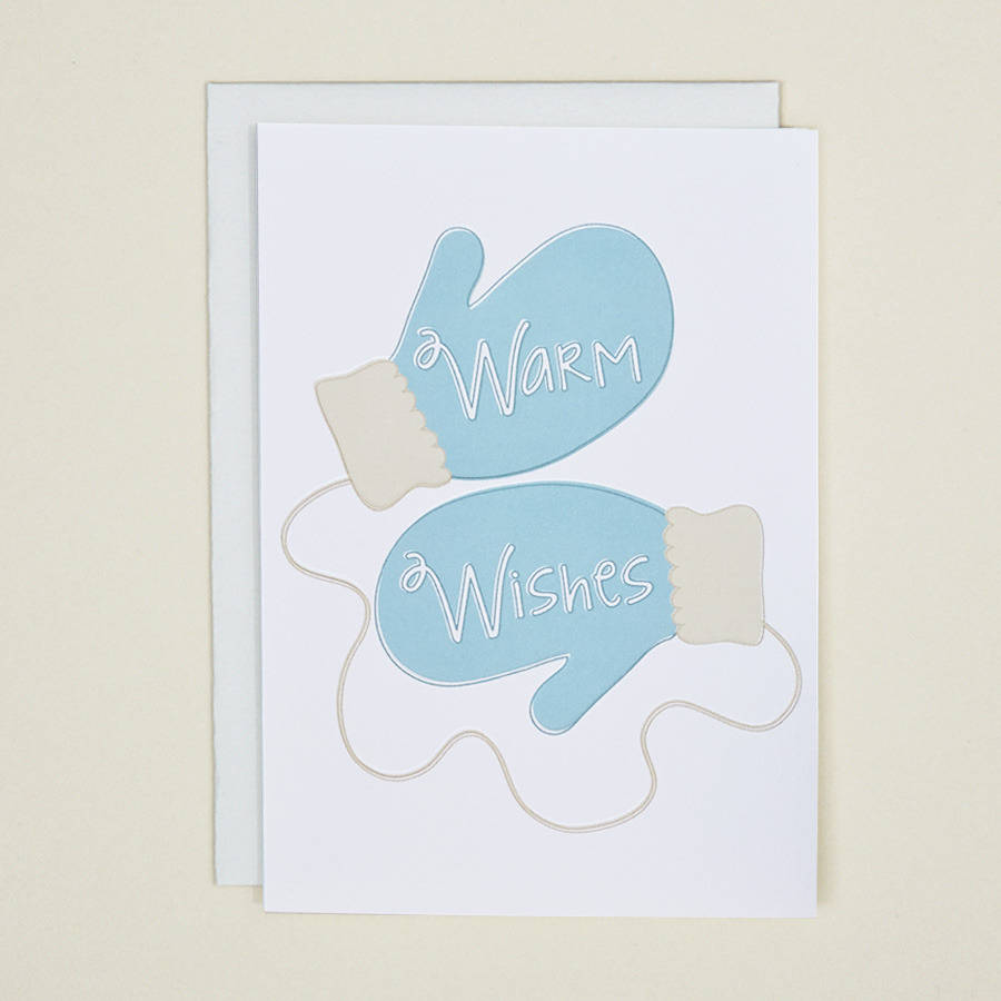 'warm wishes' christmas card by raspberry blossom  notonthehighstreet.com