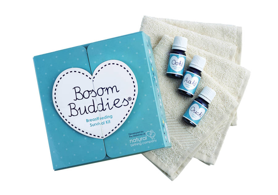 bosom buddies breastfeeding gift set by natural birthing company