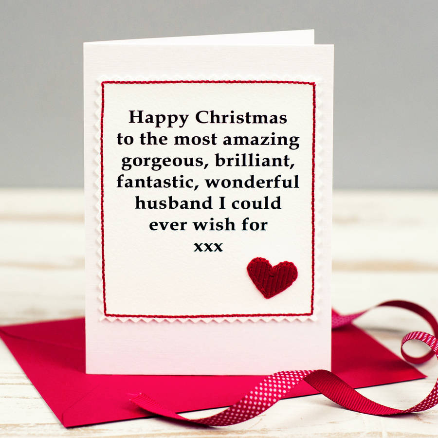 Christmas Card For Husband Or Boyfriend By Jenny Arnott Cards Gifts 