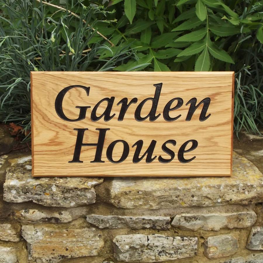 personalised oak house sign by england signs | notonthehighstreet.com