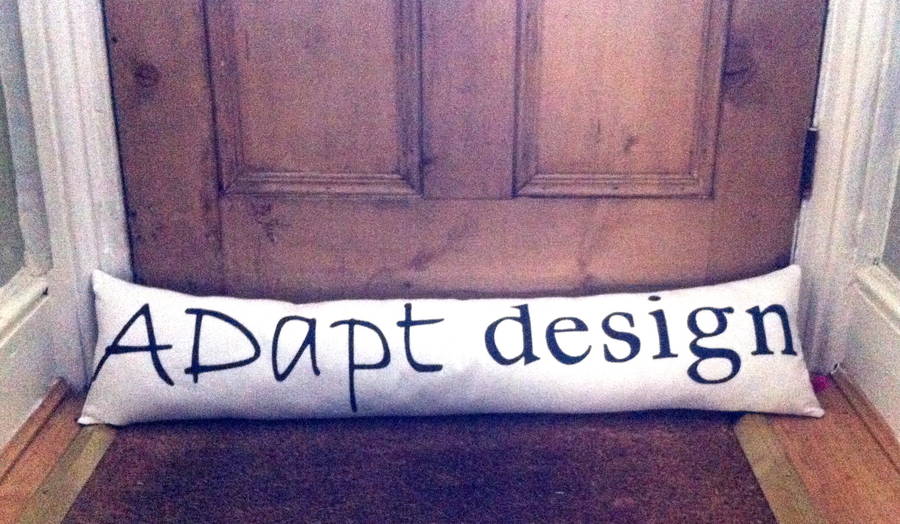 personalised door draft excluder by kay buckley designs