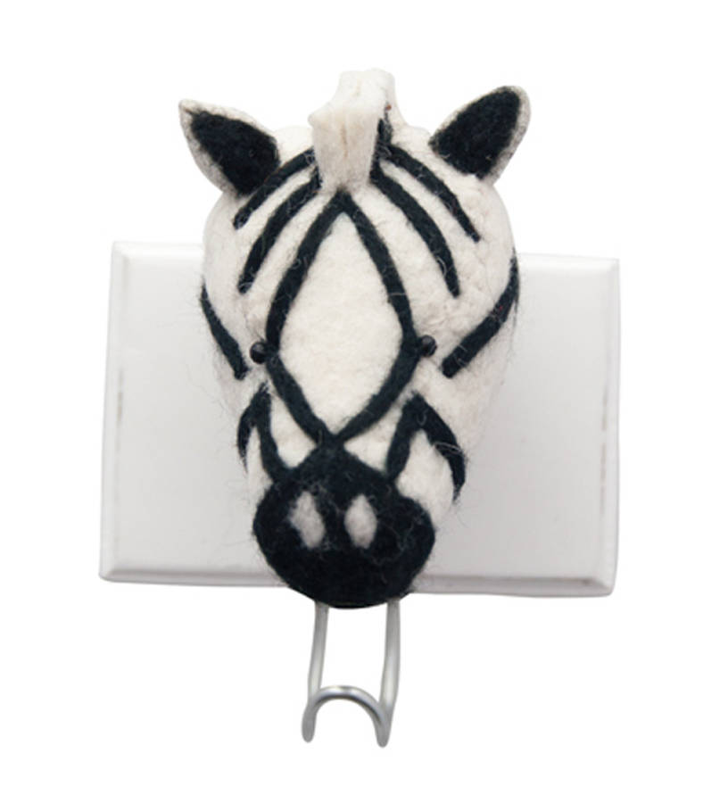 zebra children's wall hook by nubie modern kids boutique