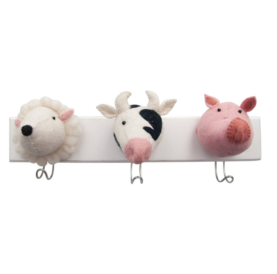 children's farm wall hook by nubie modern kids boutique