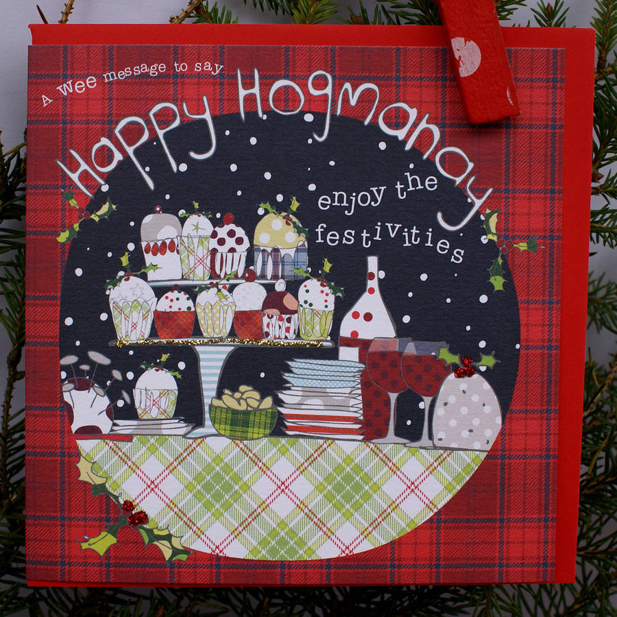 scottish christmas card by molly mae  notonthehighstreet.com