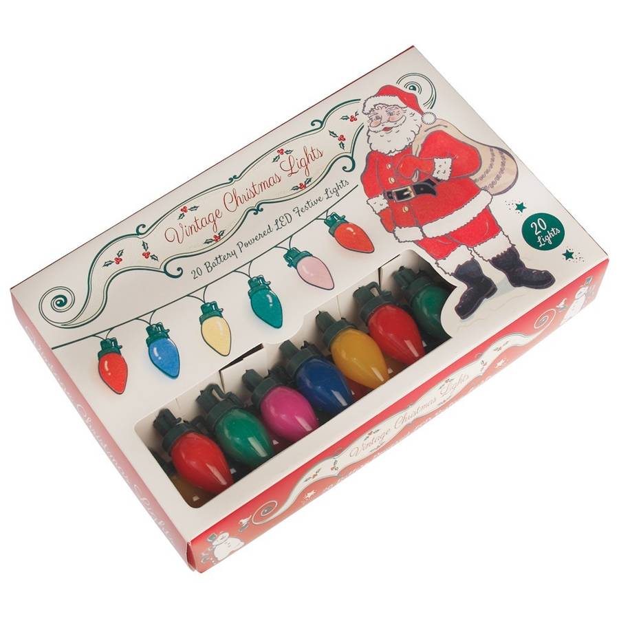 vintage coloured string christmas lights by i love retro notonthehighstreet.com