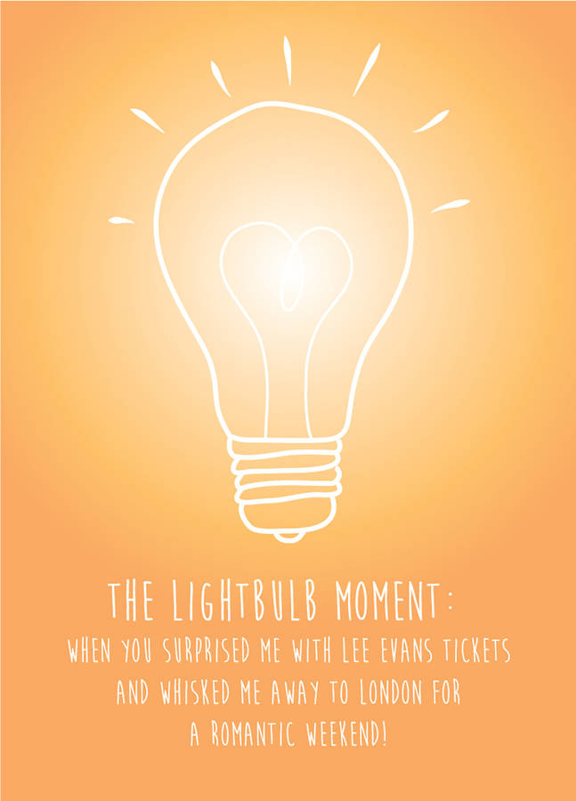 The Lightbulb Moment Personalised Print By Betsy Benn 8404