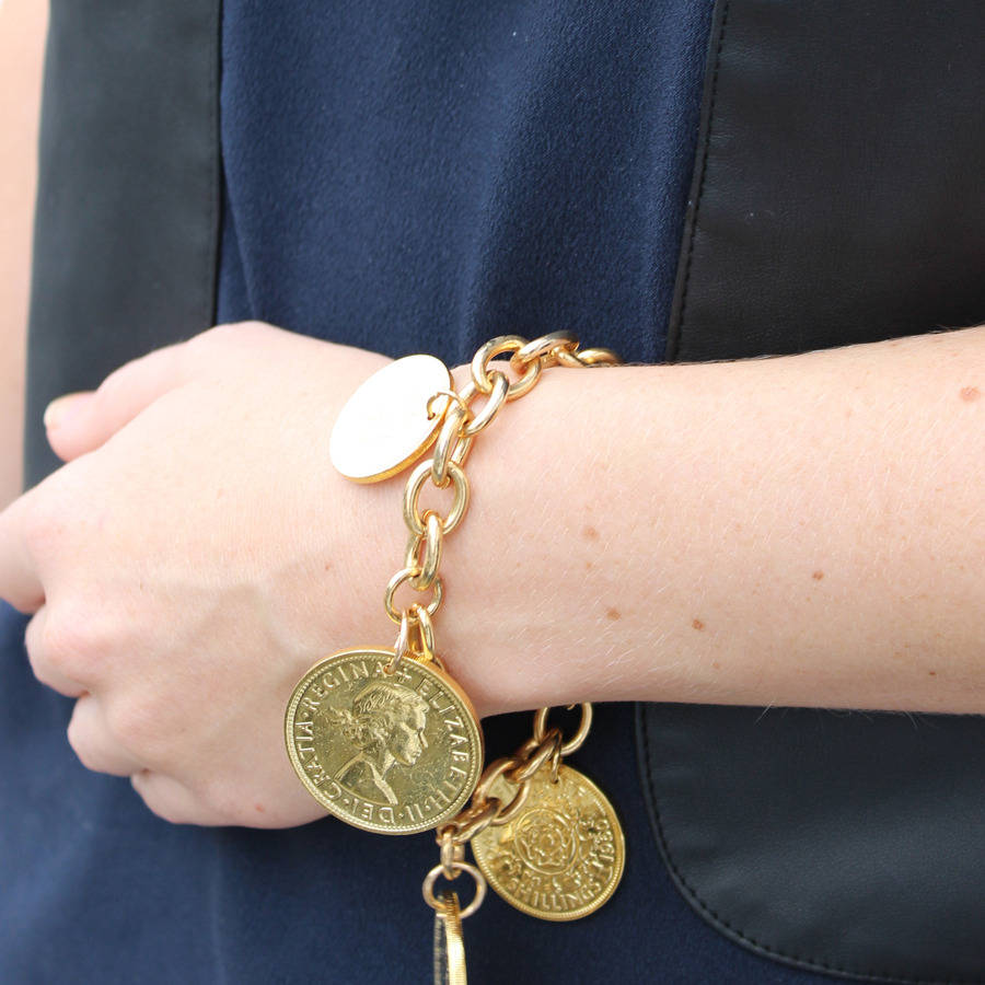 coin bracelet by anna lou of london