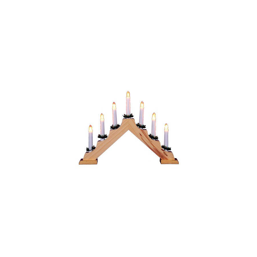 christmas wooden pine candle bridge by garden selections
