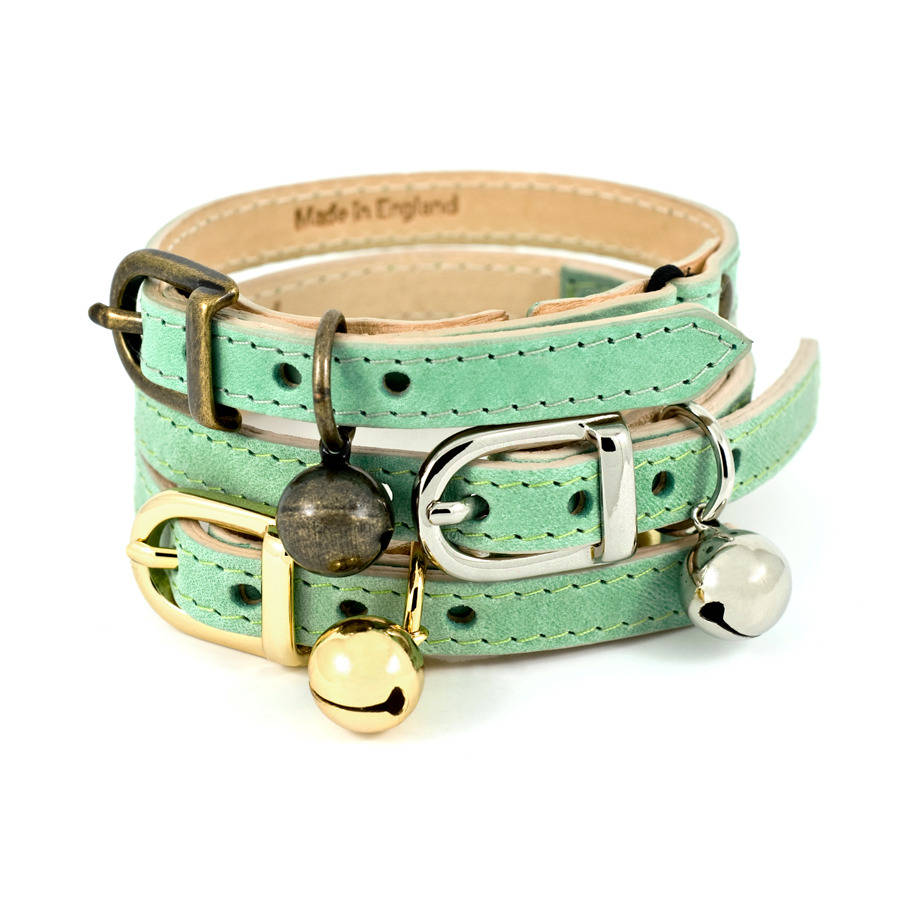 leather cat collar by linny