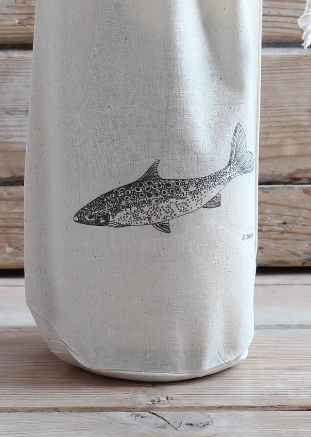 salmon cotton bottle bag by bird