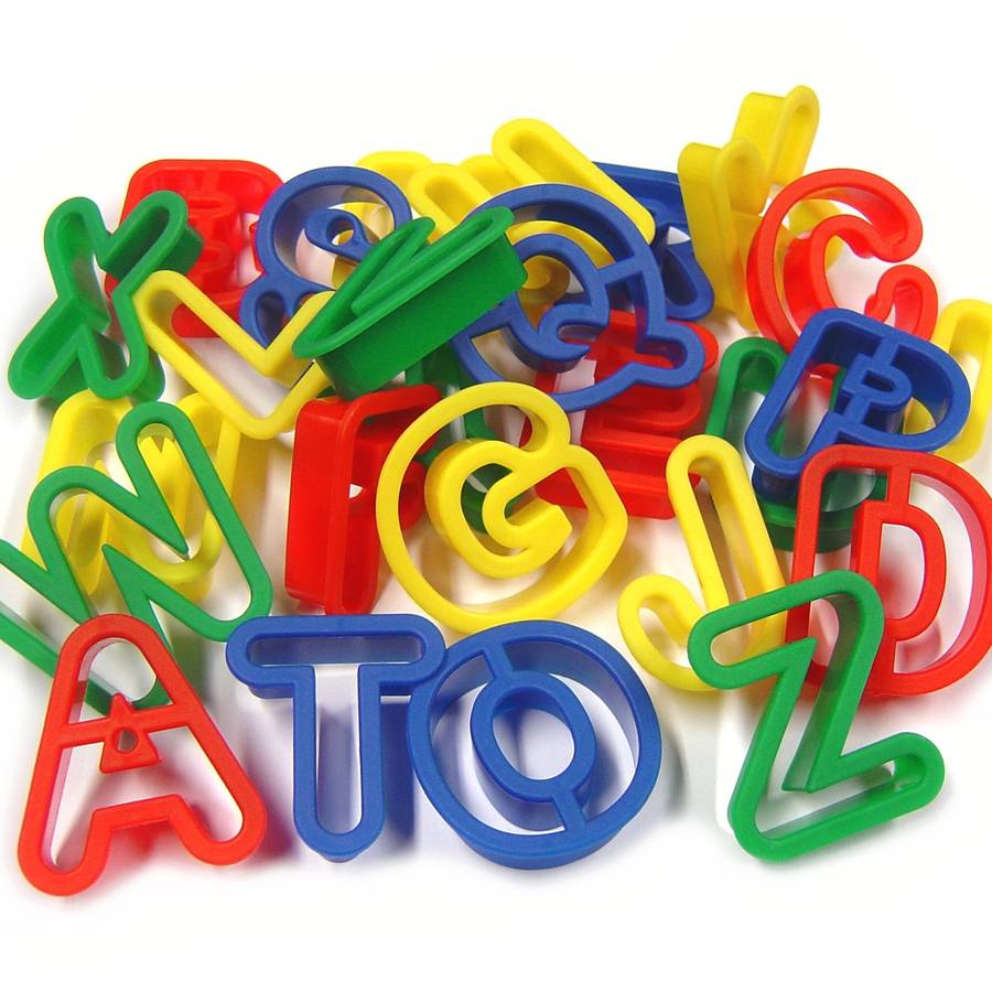 alphabet dough cutters by the dotty dough factory