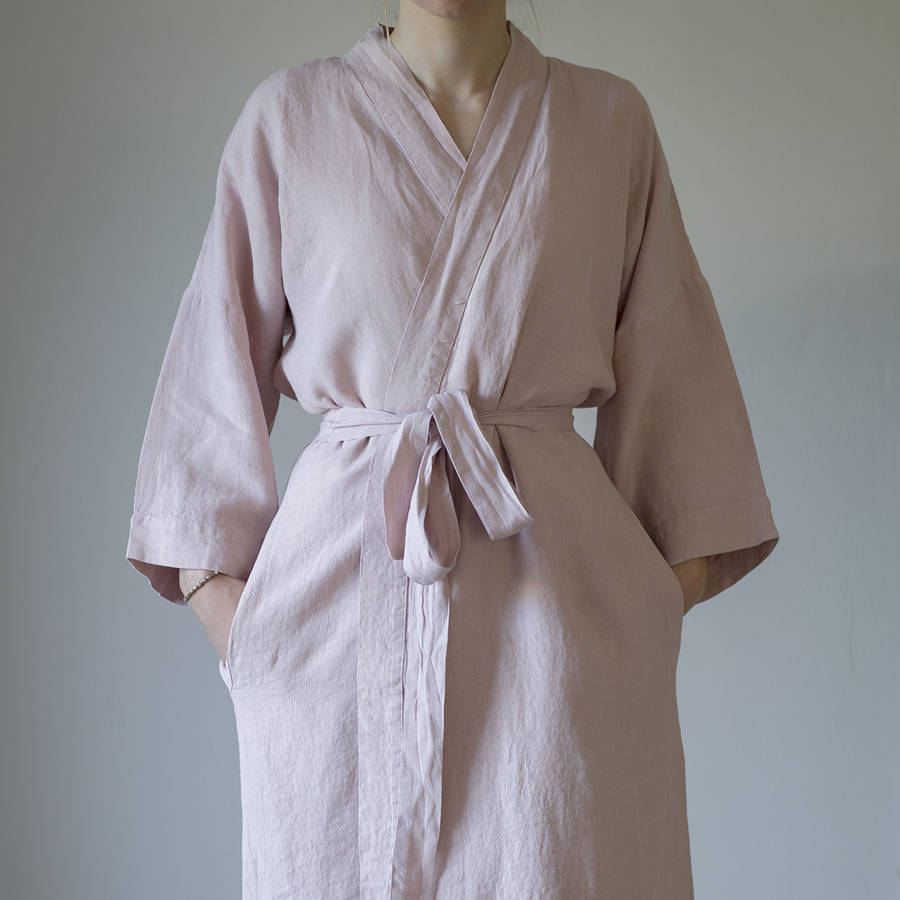 linen bathrobe by the linen works