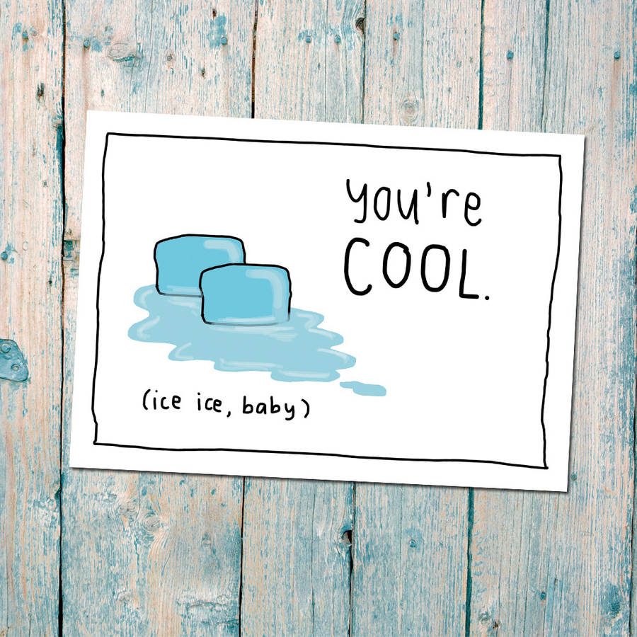 you're cool positive postcard by indieberries