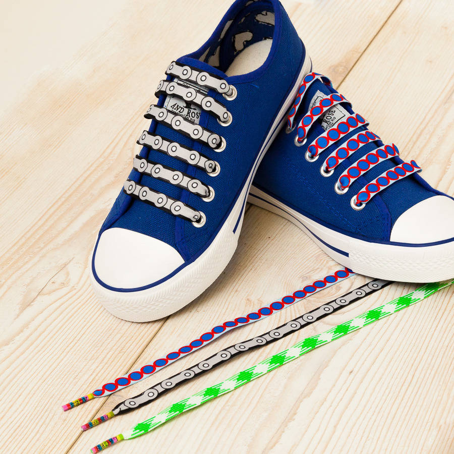 bike chains shoelace pack by aces laces