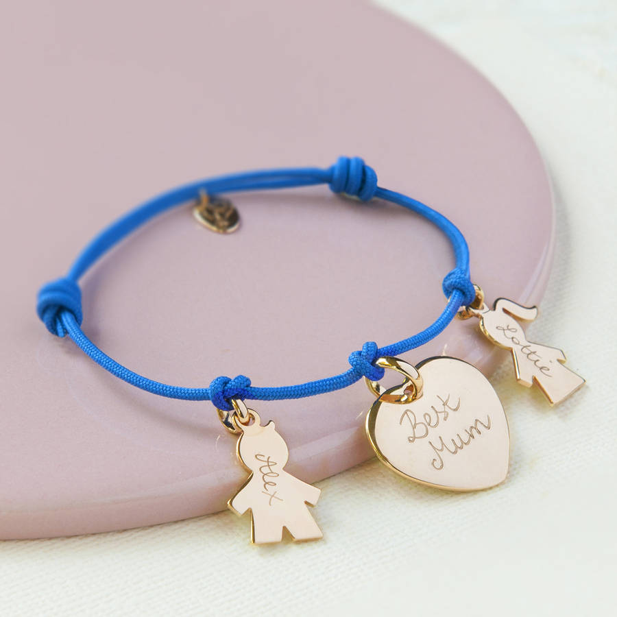 personalised family charm bracelet by merci maman