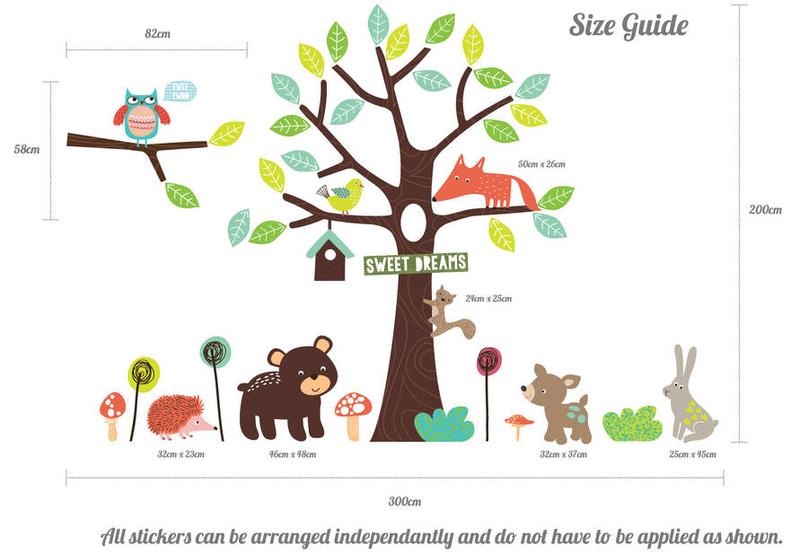 children's forest wall stickers by parkins interiors