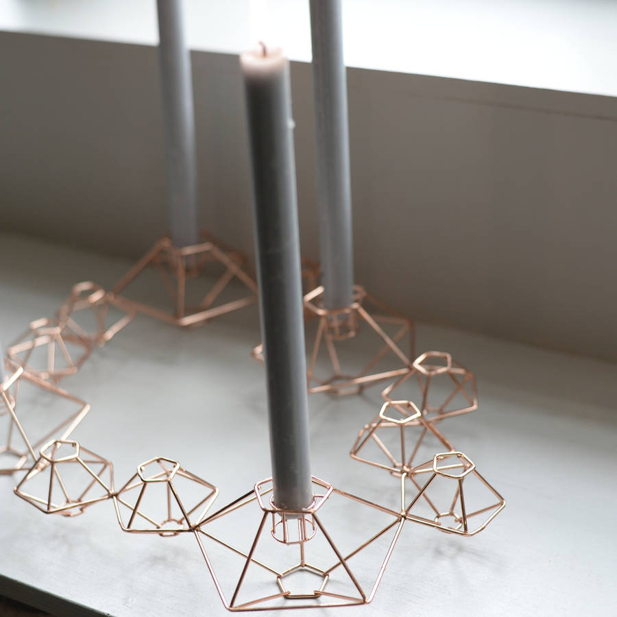 copper danish candle holder by the forest & co