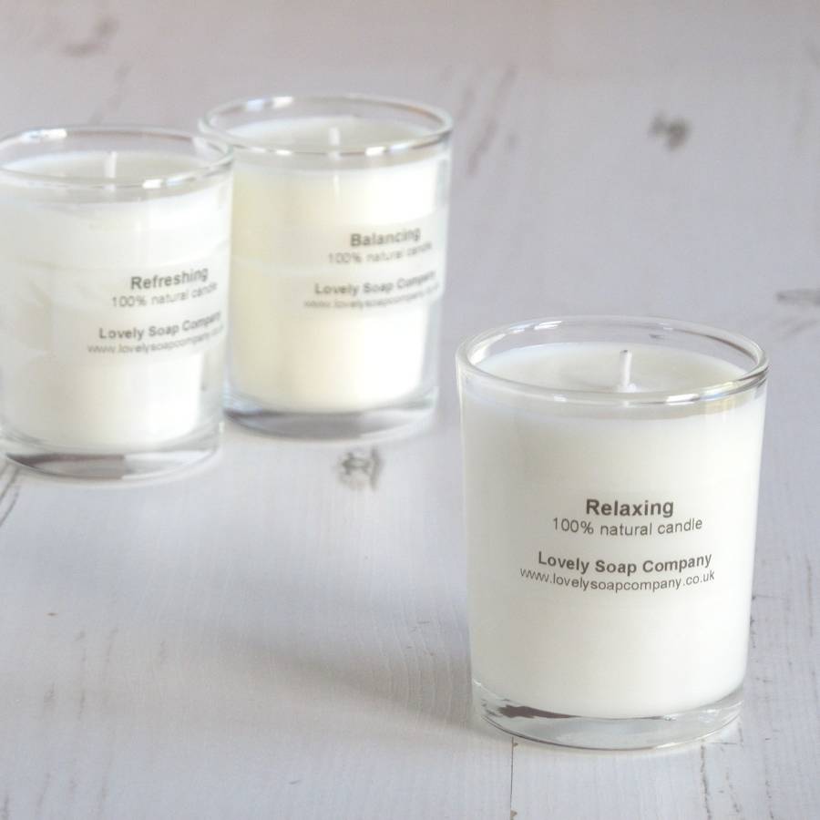 aromatherapy candles gift set by lovely soap company