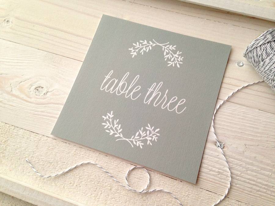 Pear Table Number Cards