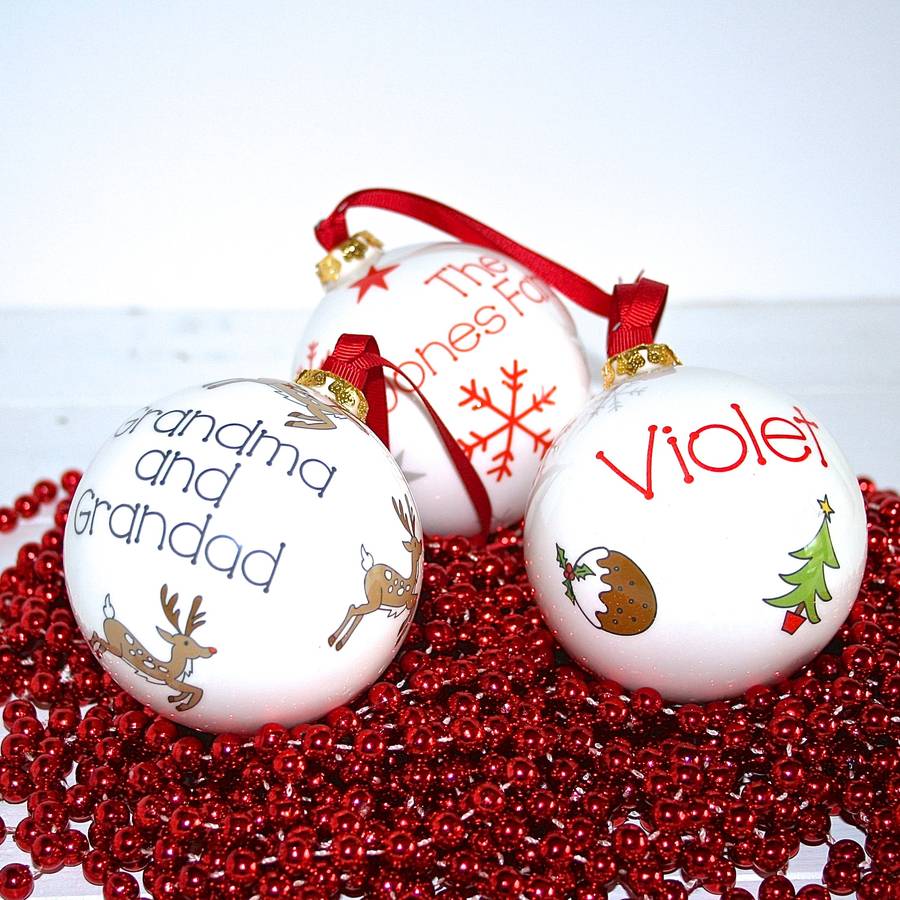 personalised christmas bauble by sparkle ceramics  notonthehighstreet.com