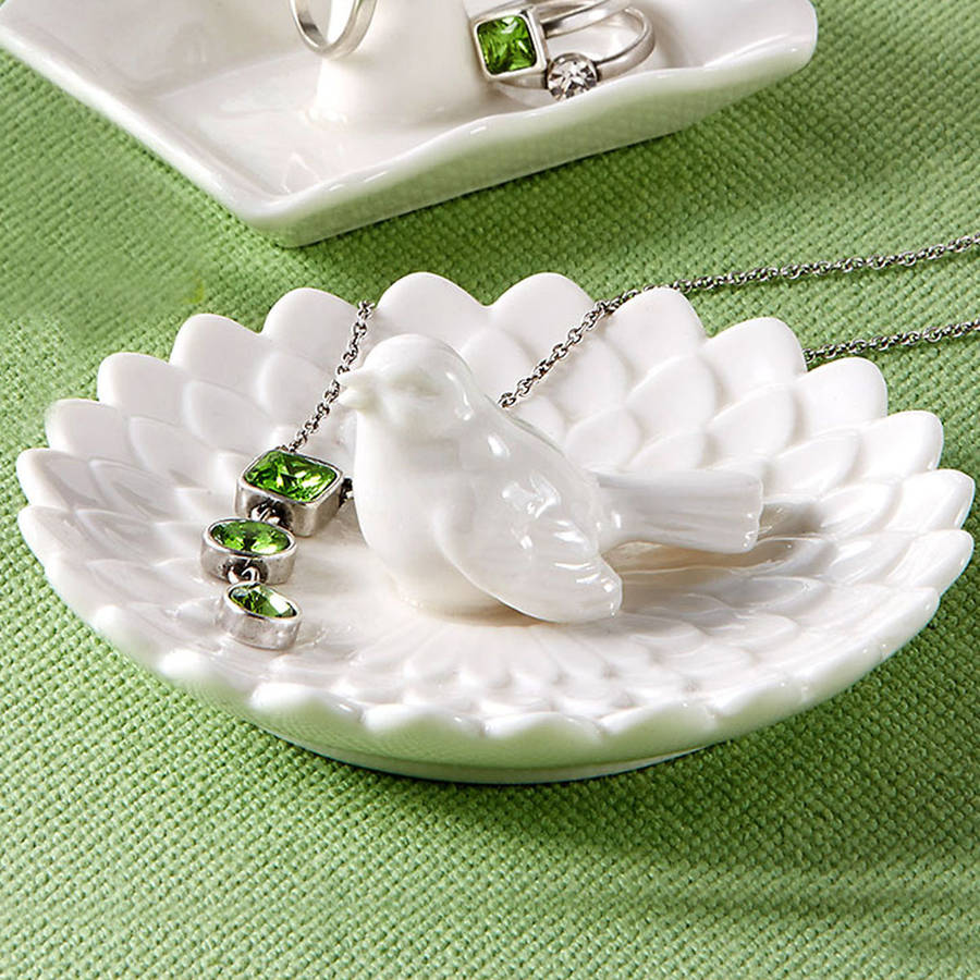 porcelain bird jewelery tray by red berry apple