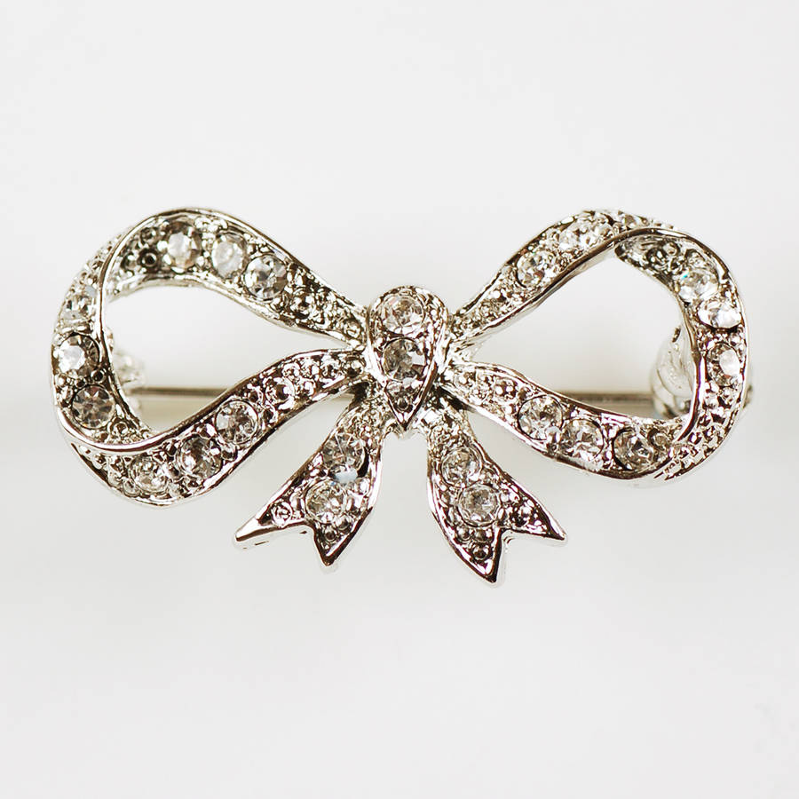 vintage style dainty bow brooch by highland angel
