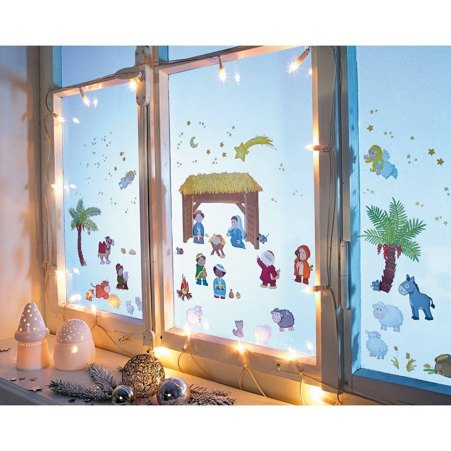reusable festive window stickers by oskar & catie