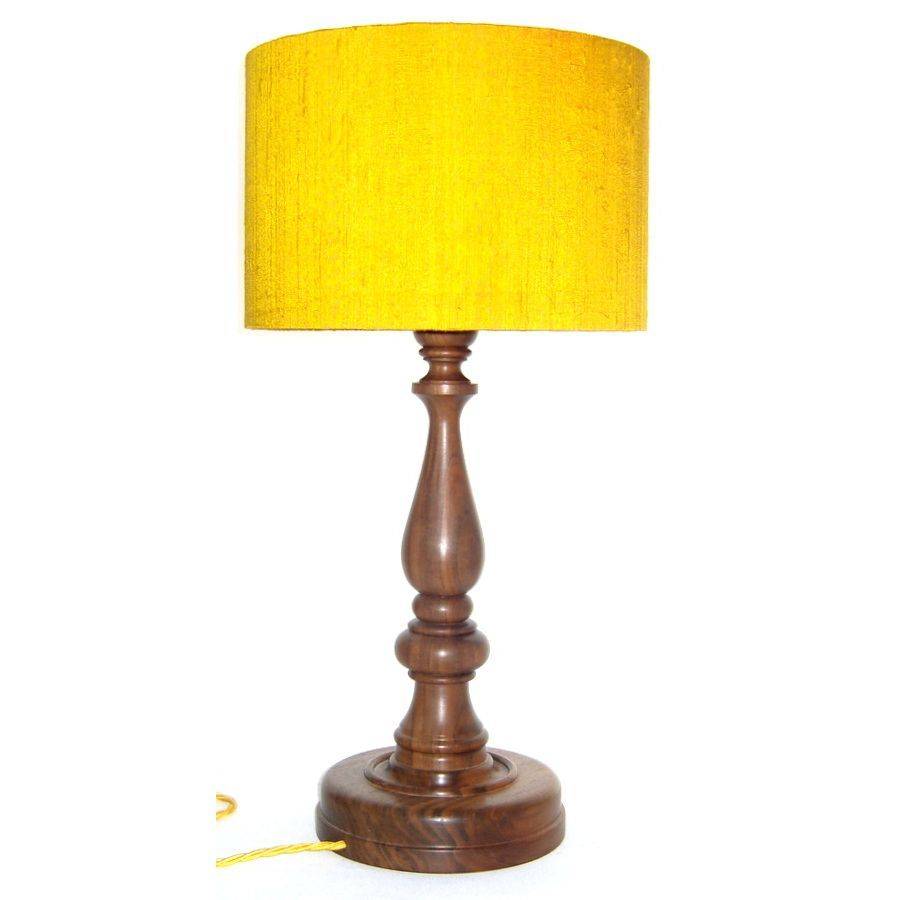 mustard silk lamp by beauvamp