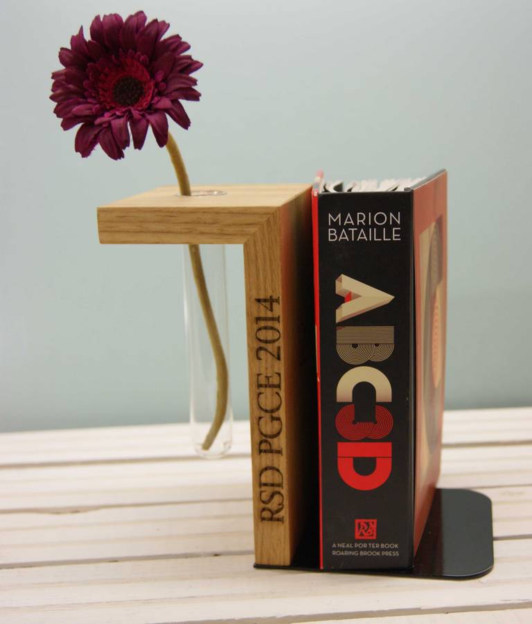 oak 'vase' bookend by mijmoj design