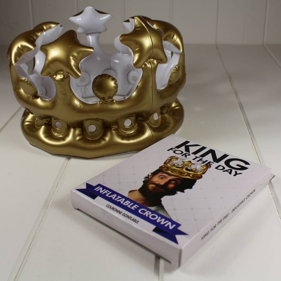 king for the day inflatable crown by nest