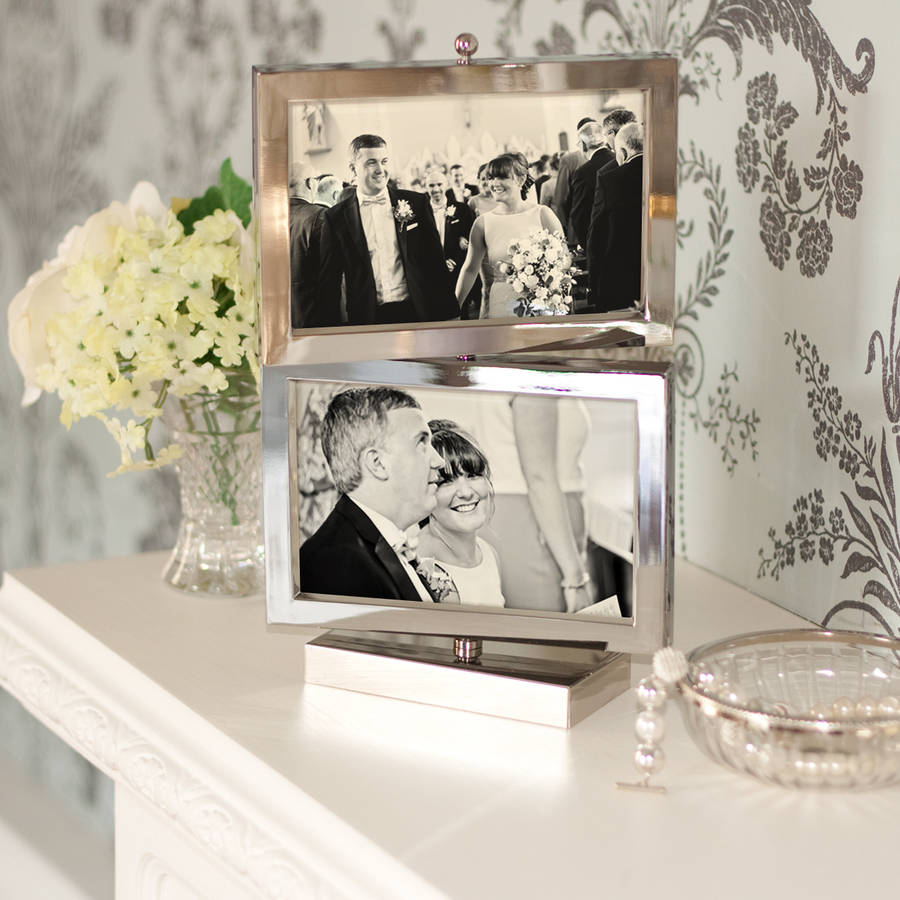 rotating photo frame with light
