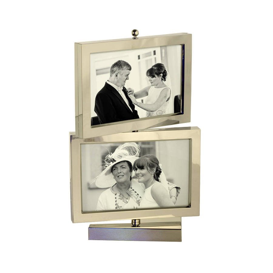 rotating silver multi aperture picture frame by jodie byrne