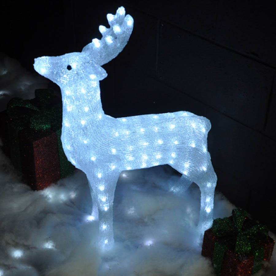 large reindeer christmas led light decoration by garden selections