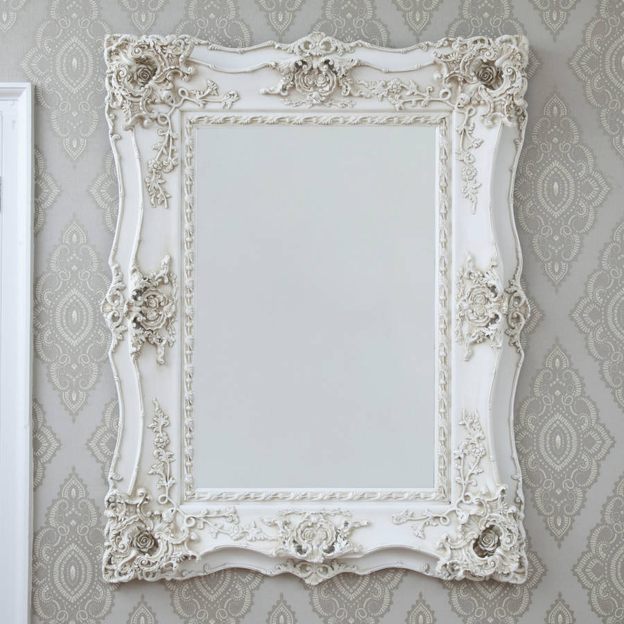vintage ornate ivory decorative mirror by decorative mirrors online