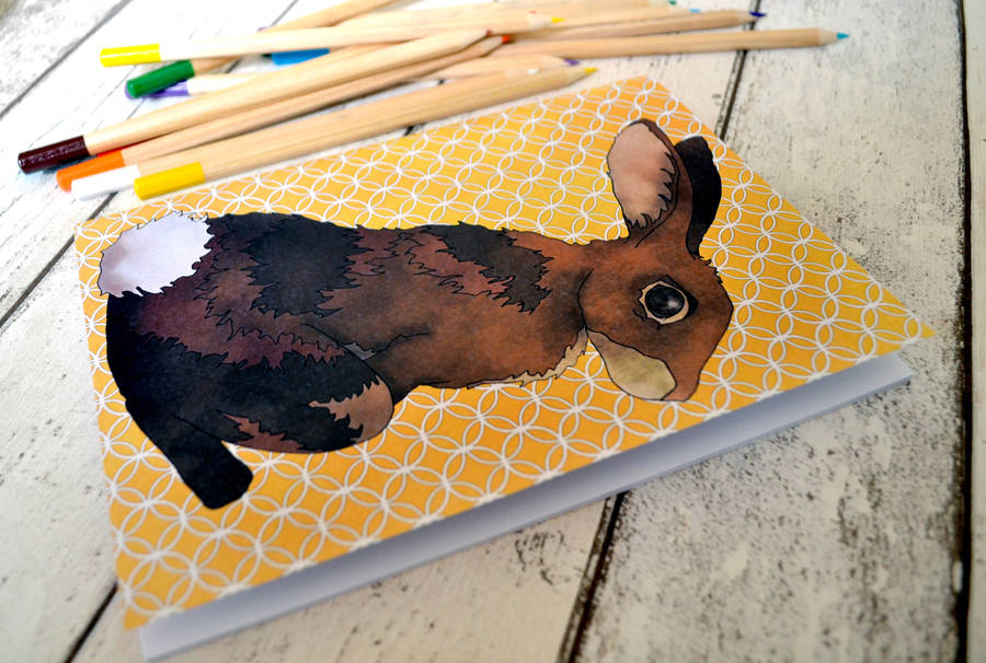 bunny rabbit notebook by ceridwen hazelchild design