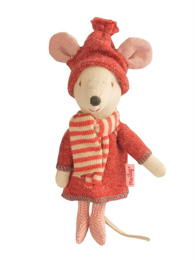 maileg winter mouse soft toy by little baby company
